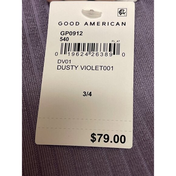 Good American Women's Leggings Wide Ribbed Shine Dusty Violet Purple  Size 3 4 - Picture 11 of 11